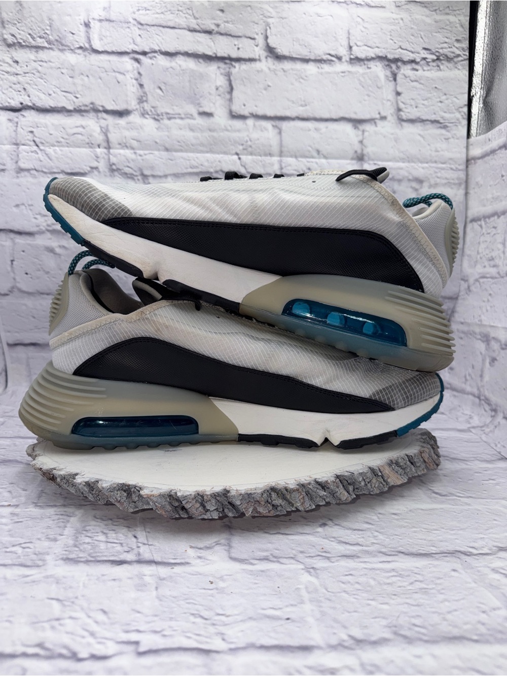 Nike Air Max 2090 Mens Size 14 White Black Athletic Running Shoes Sneakers - Picture 7 of 10
